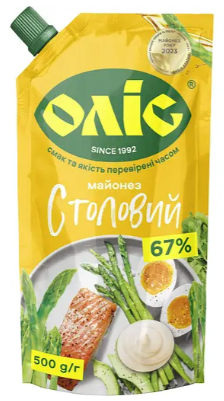 Майонез Оліс Столовий 67% 500 г